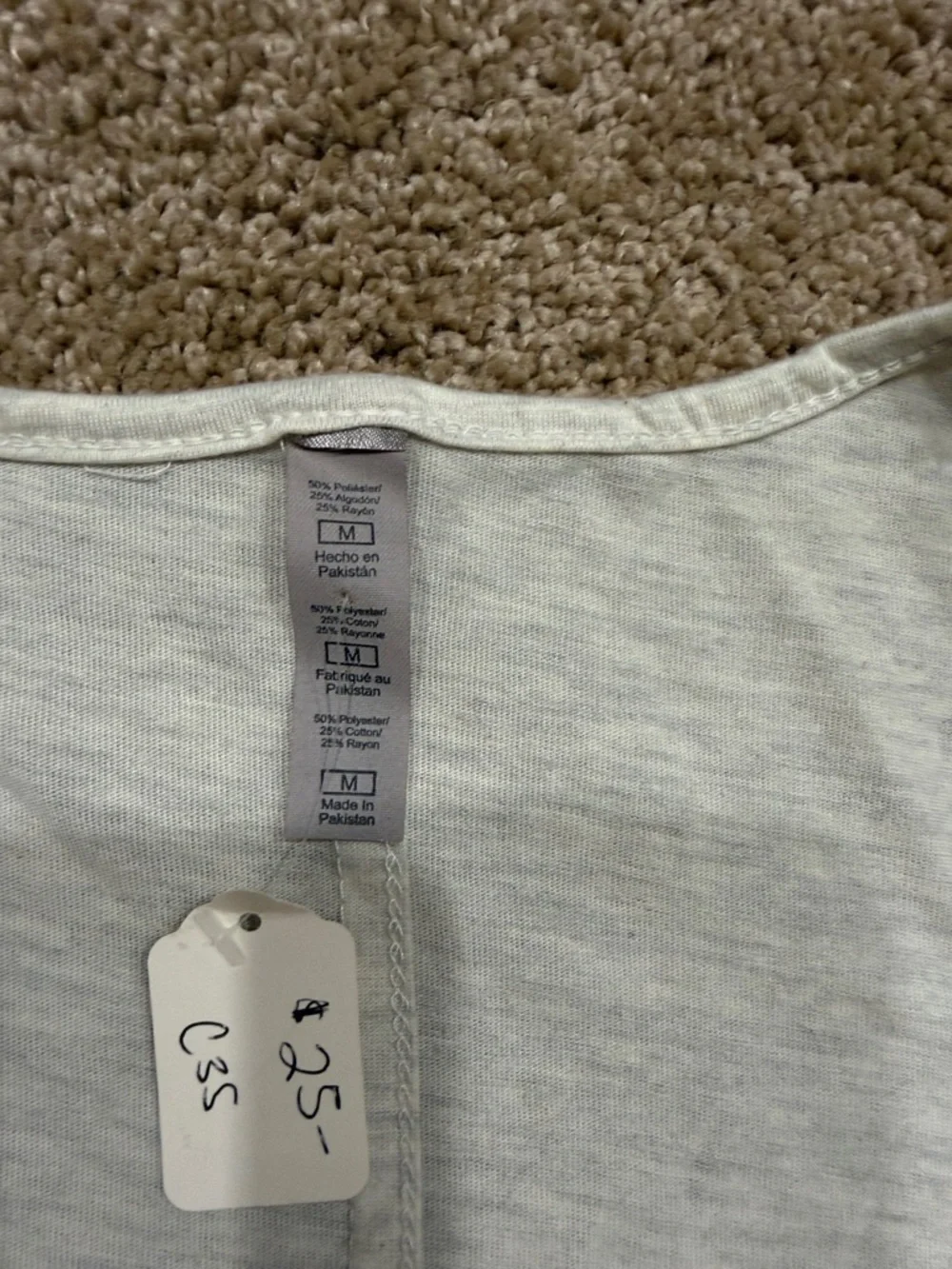 Trendy boutique Light Gray Muscle Tee with Black Text - Picture 2 of 2